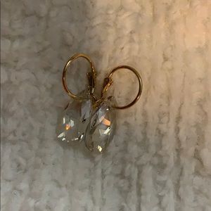 Swarovski crystal leverback earrings